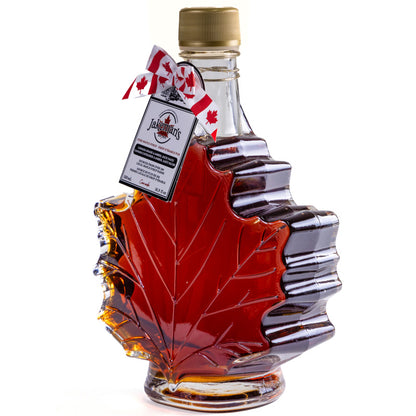 Jakeman's Pure Maple Syrup Canada Grade A Amber - 500ml Maple Leaf Glass Bottle