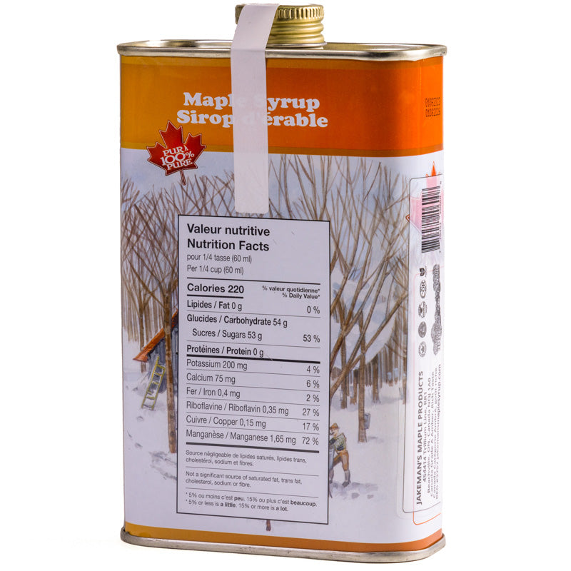 Jakeman's Pure Maple Syrup Canada Grade A Amber - 500ml Tin Can