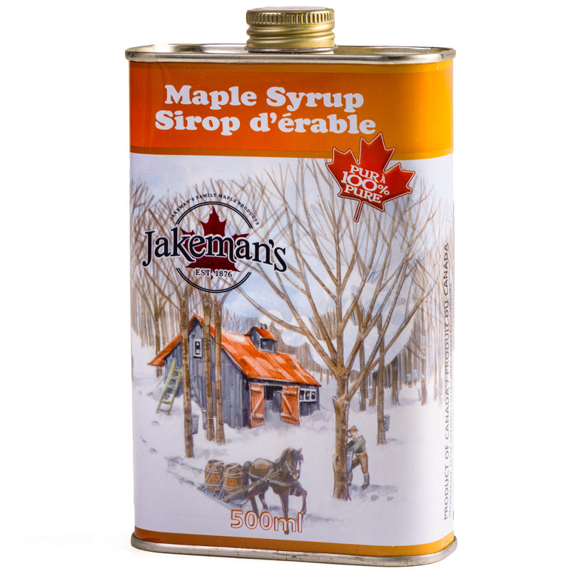 Jakeman's Pure Maple Syrup Canada Grade A Amber - 500ml Tin Can