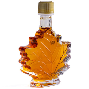 Jakeman's Pure Maple Syrup Canada Grade A Amber - 50ml Maple Leaf Glass Bottle Product Only View