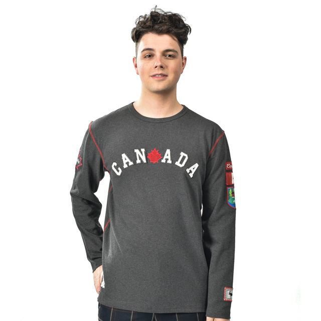 Vintage Canada Long Sleeve Shirt in Charcoal - Men’s