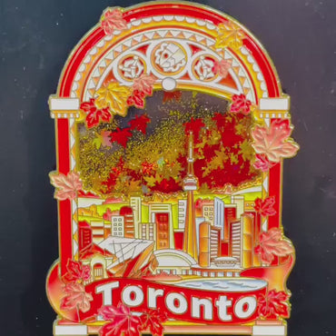 Toronto CN tower and skyline quicksand magnet video