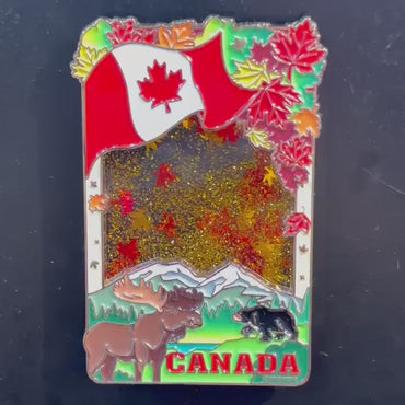 Canada Maple Leaf Quicksand Magnet