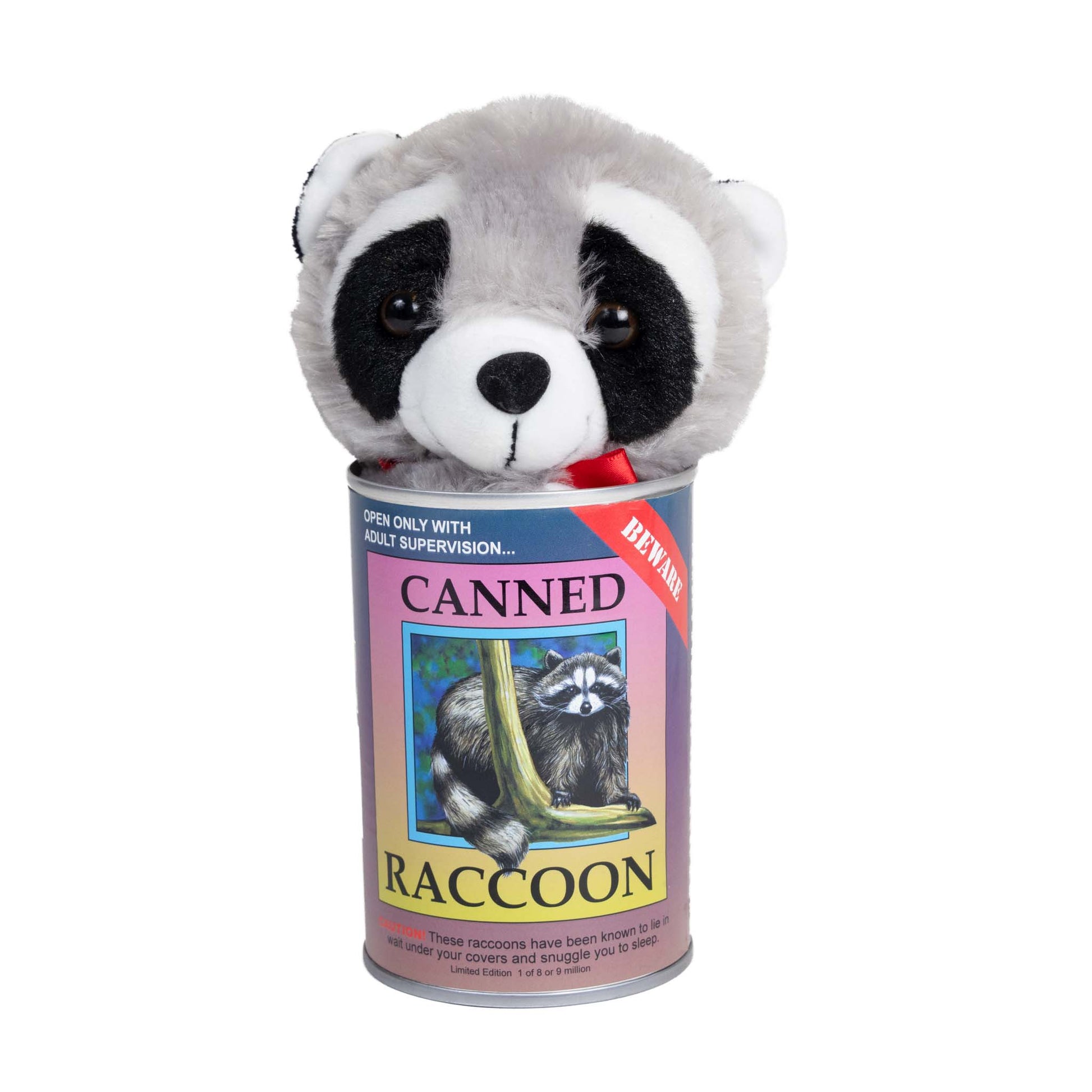 Raccoon Head Peeking Out of Can