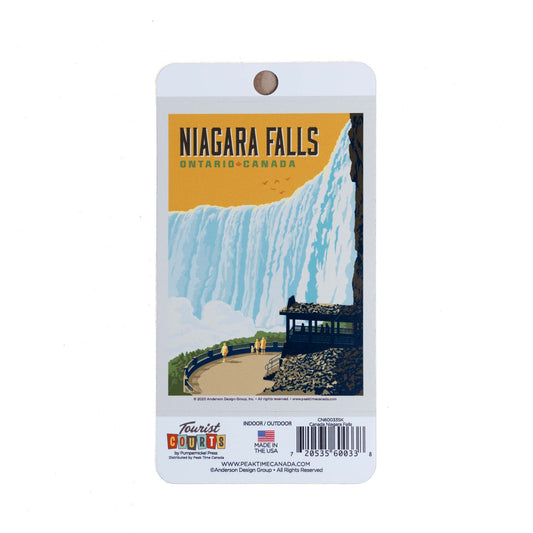 Retro Art Sticker - Niagara Falls Scene