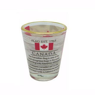 Canadian Flag Shooter Glass