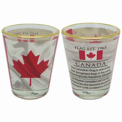 Canadian Flag Shooter Glass