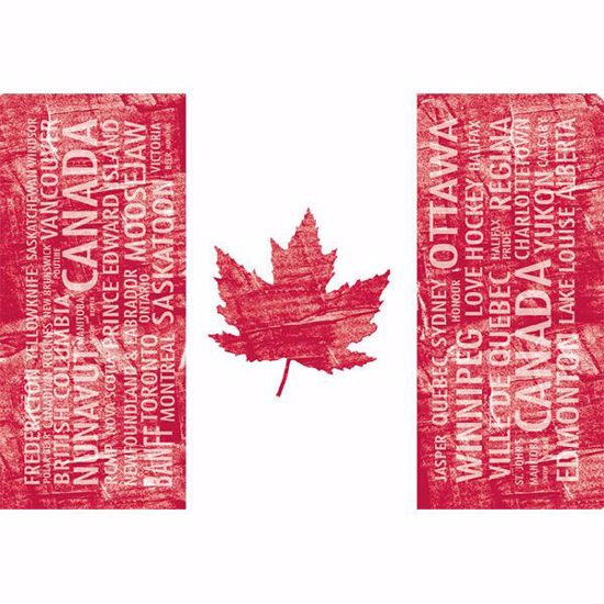 Photo Magnet - Canada Flag & Provinces Distressed 2" x 3"