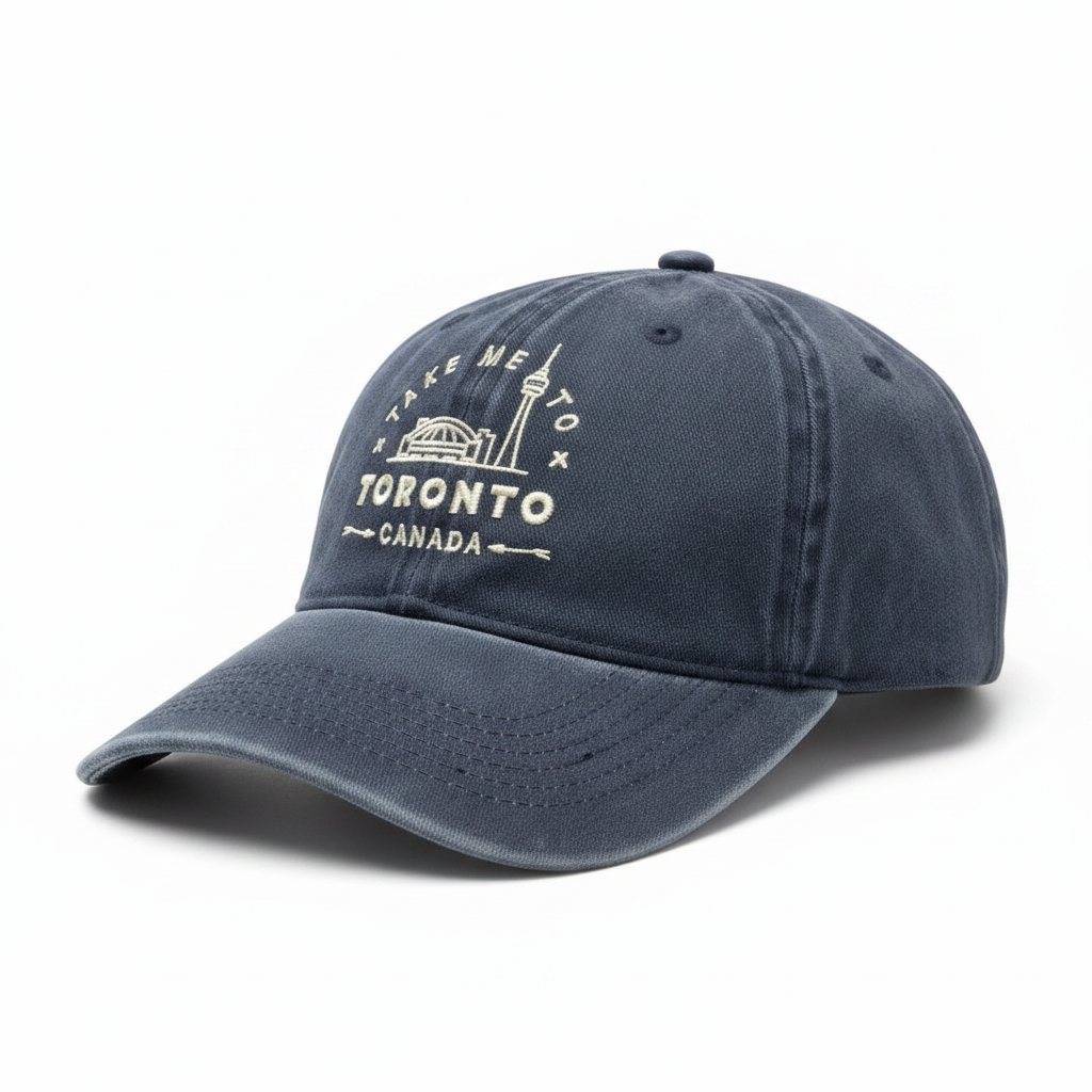 Toronto CN Tower and Rogers Centre Baseball Cap - Navy-side