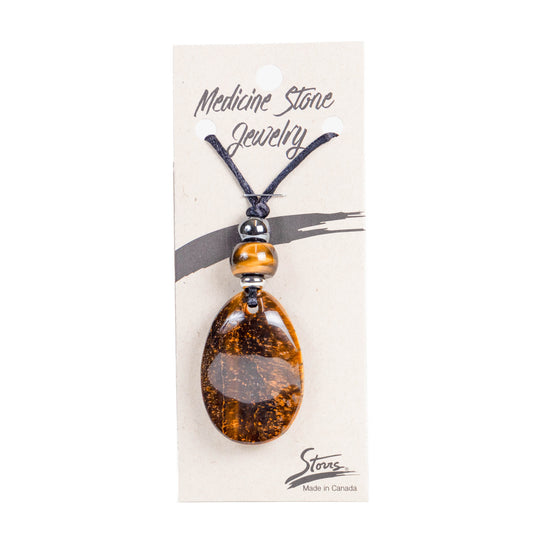 Tigereye Medicine Stone Necklace