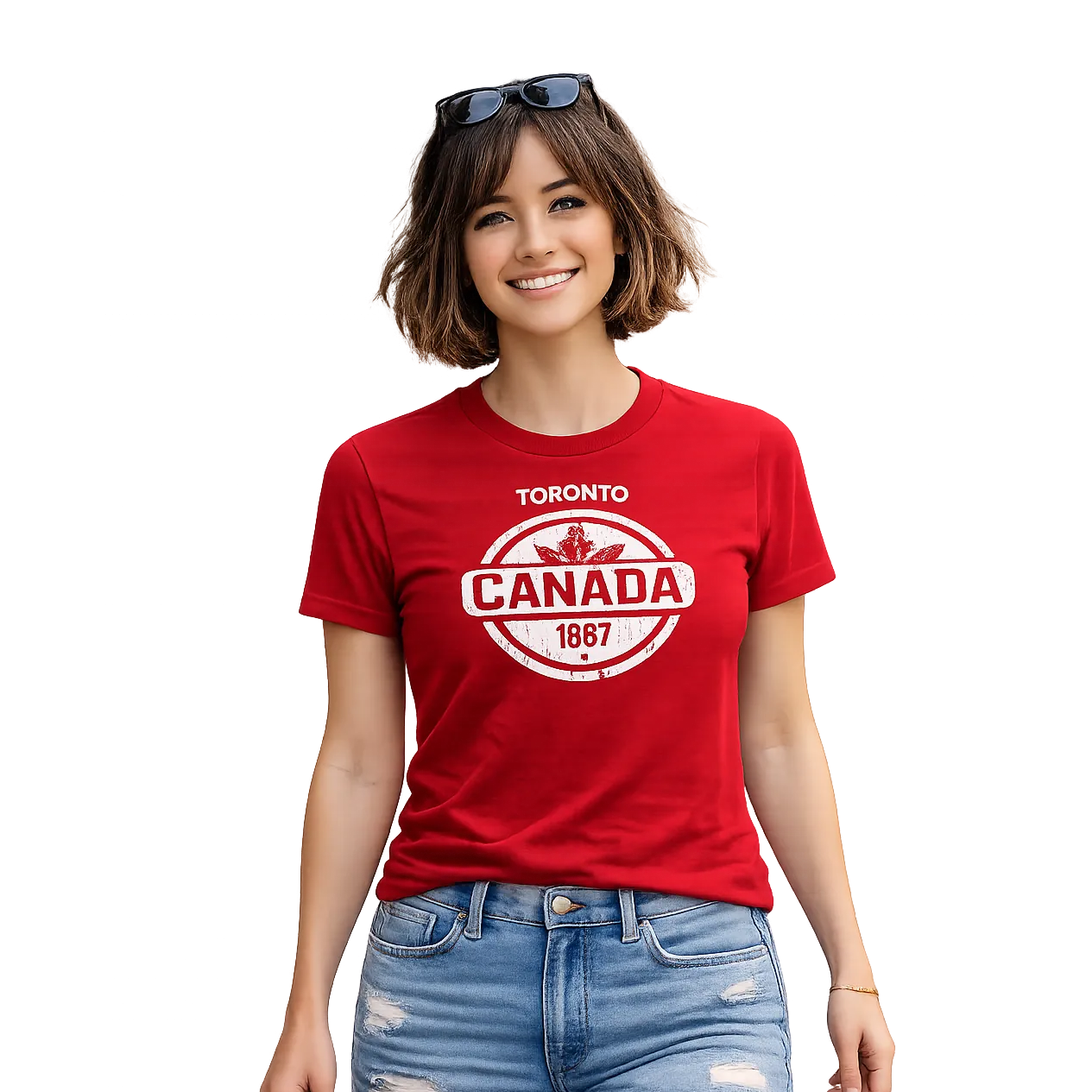 Toronto Canada 1867 Classic Heritage T-Shirt female model