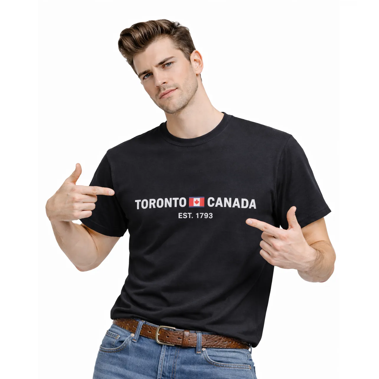 Toronto Canada Est. 1793 Flag Logo Performance T-Shirt