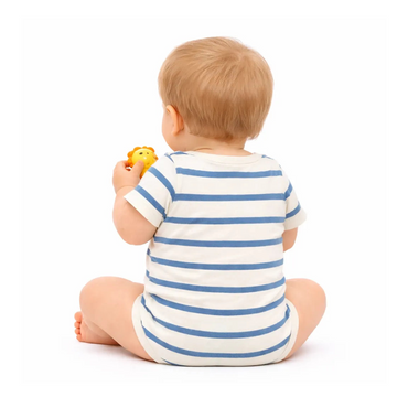 Toronto Canada Maple Leaf with Stripes Baby Bodysuit back