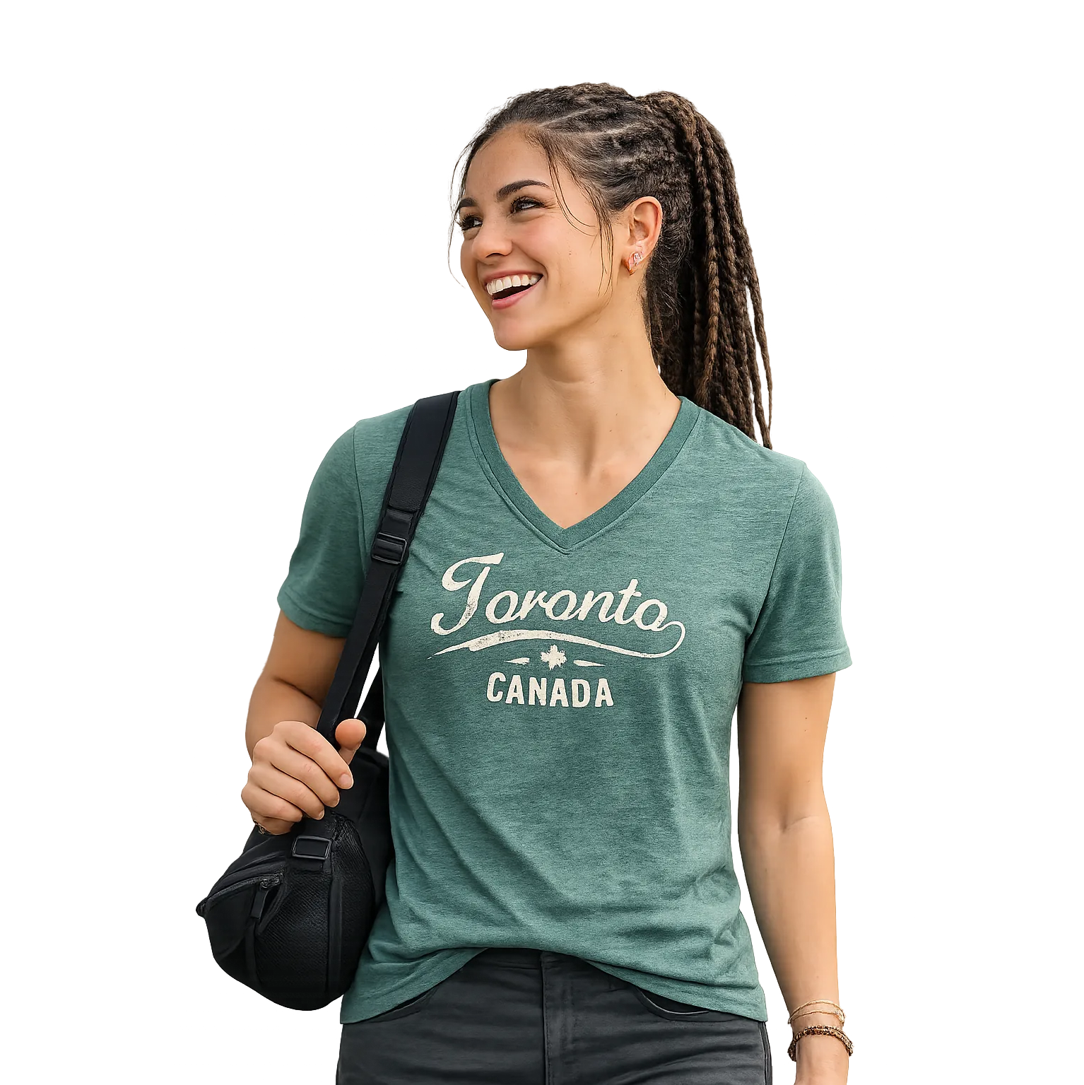 Toronto Canada Script Logo Women’s V-Neck T-Shirt