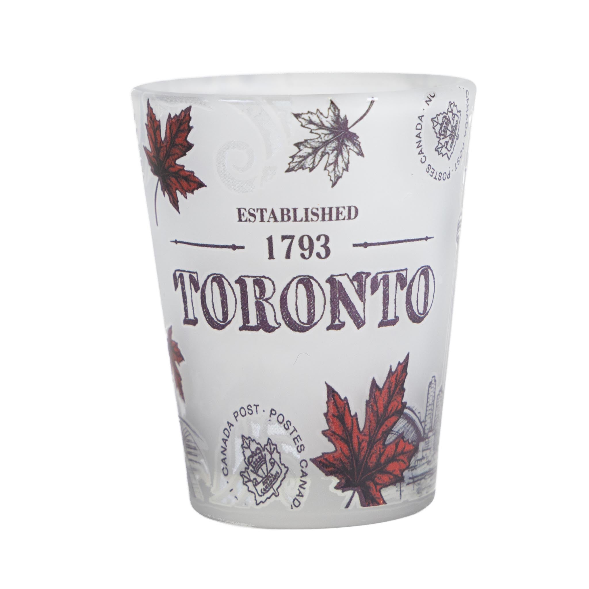 Toronto City Icons with Maple Leaf Shot Glass