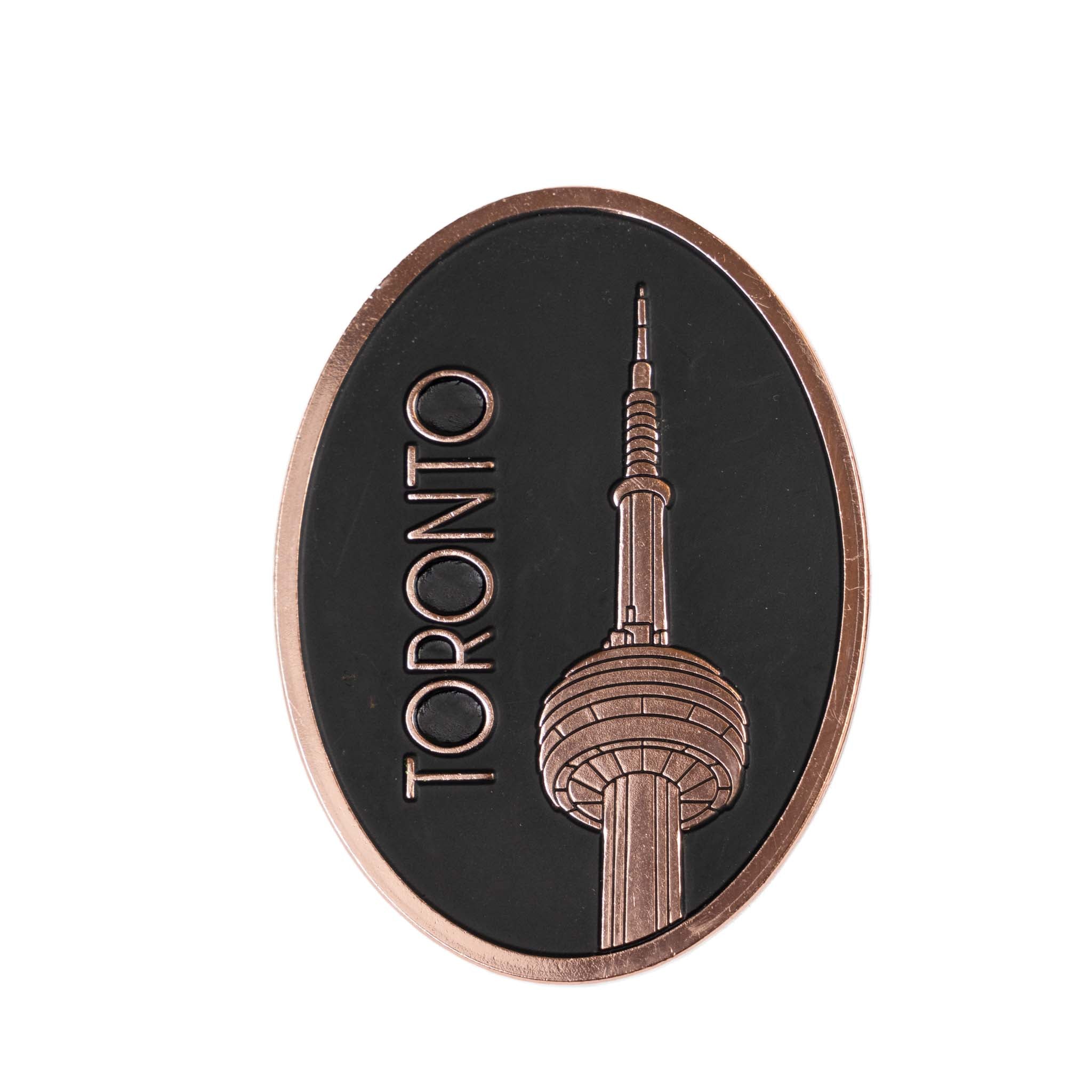 Toronto CN Tower Oval Magnet - Rose Gold