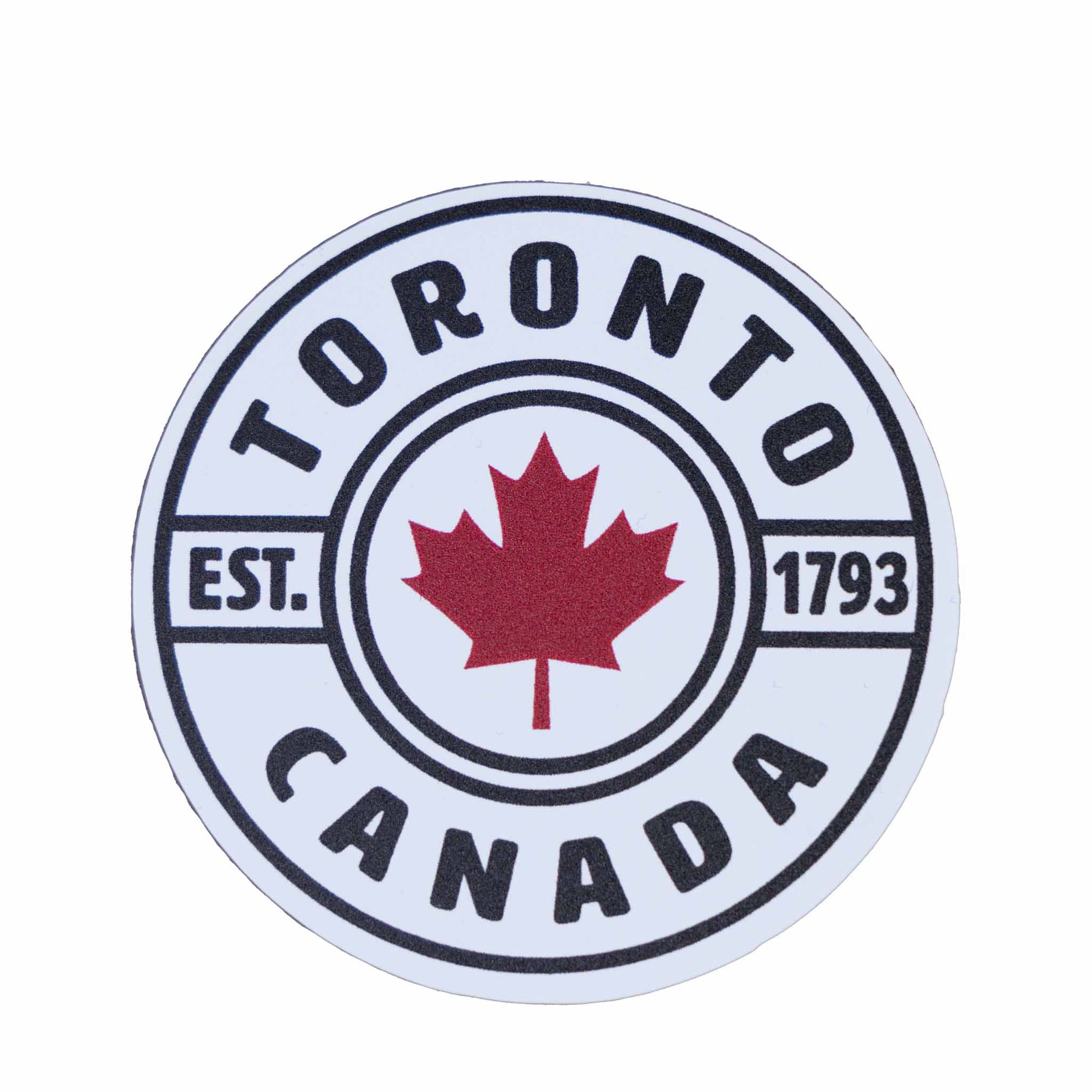 Toronto Die Cut Sticker - Est. 1793 with Maple Leaf