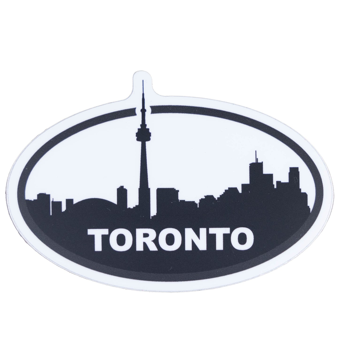 Toronto Die Cut Sticker - Oval Toronto Skyline
