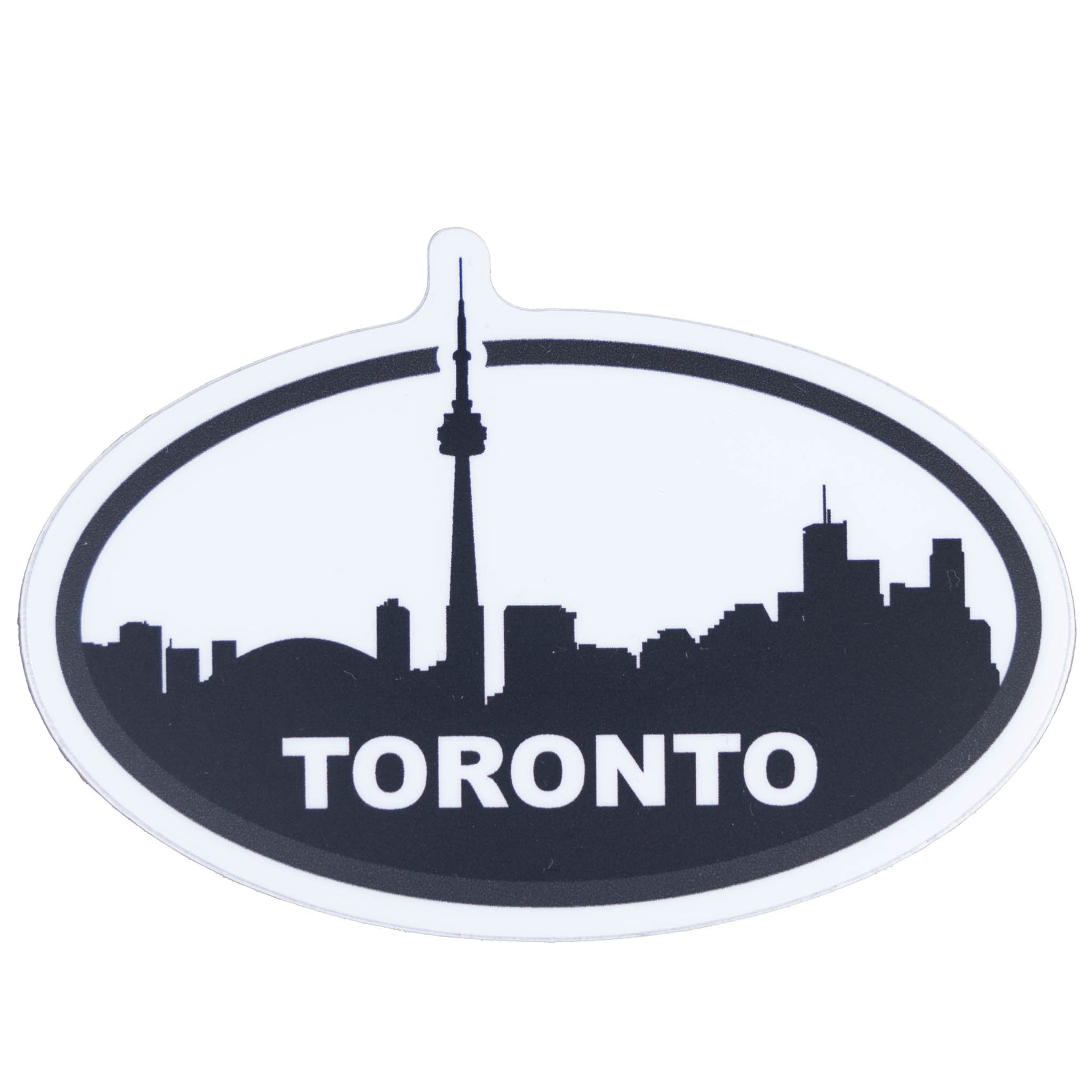 Toronto Die Cut Sticker - Oval Toronto Skyline
