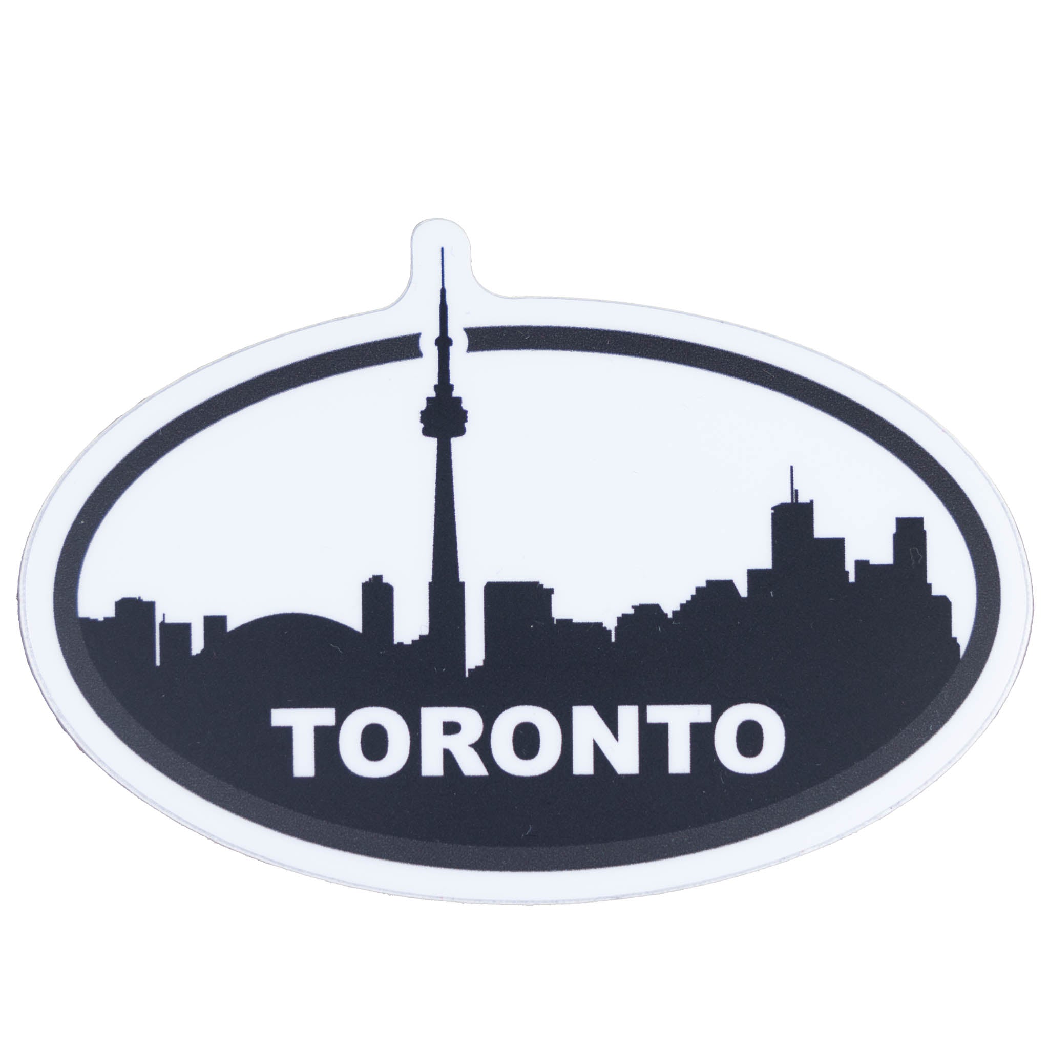 Toronto Die Cut Sticker - Oval Toronto Skyline