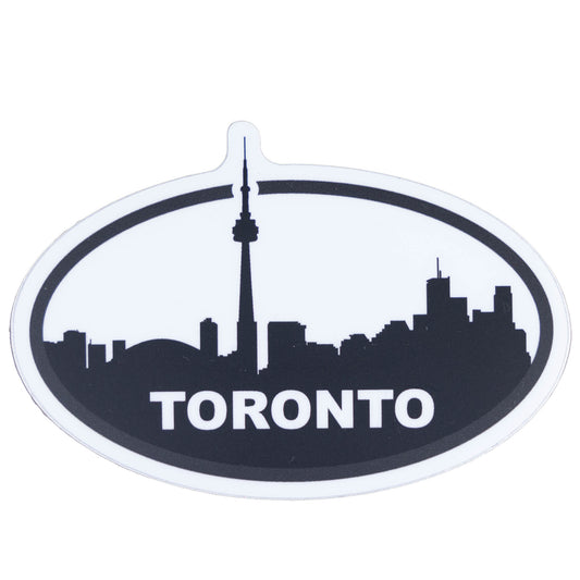 Toronto Die Cut Sticker - Oval Toronto Skyline