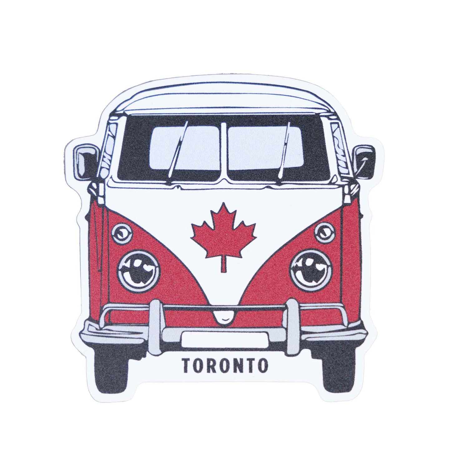 Toronto Die Cut Sticker - Vintage Bus with Maple Leaf
