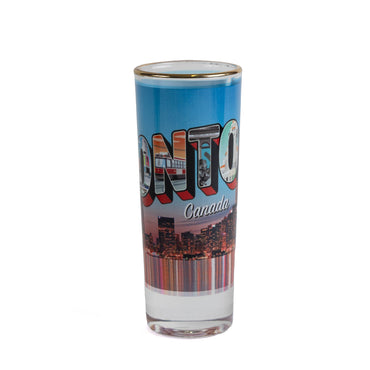Toronto Downtown Water View Tall Shot Glass - Back view