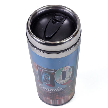 Toronto Downtown Water View Travel Mug Top view