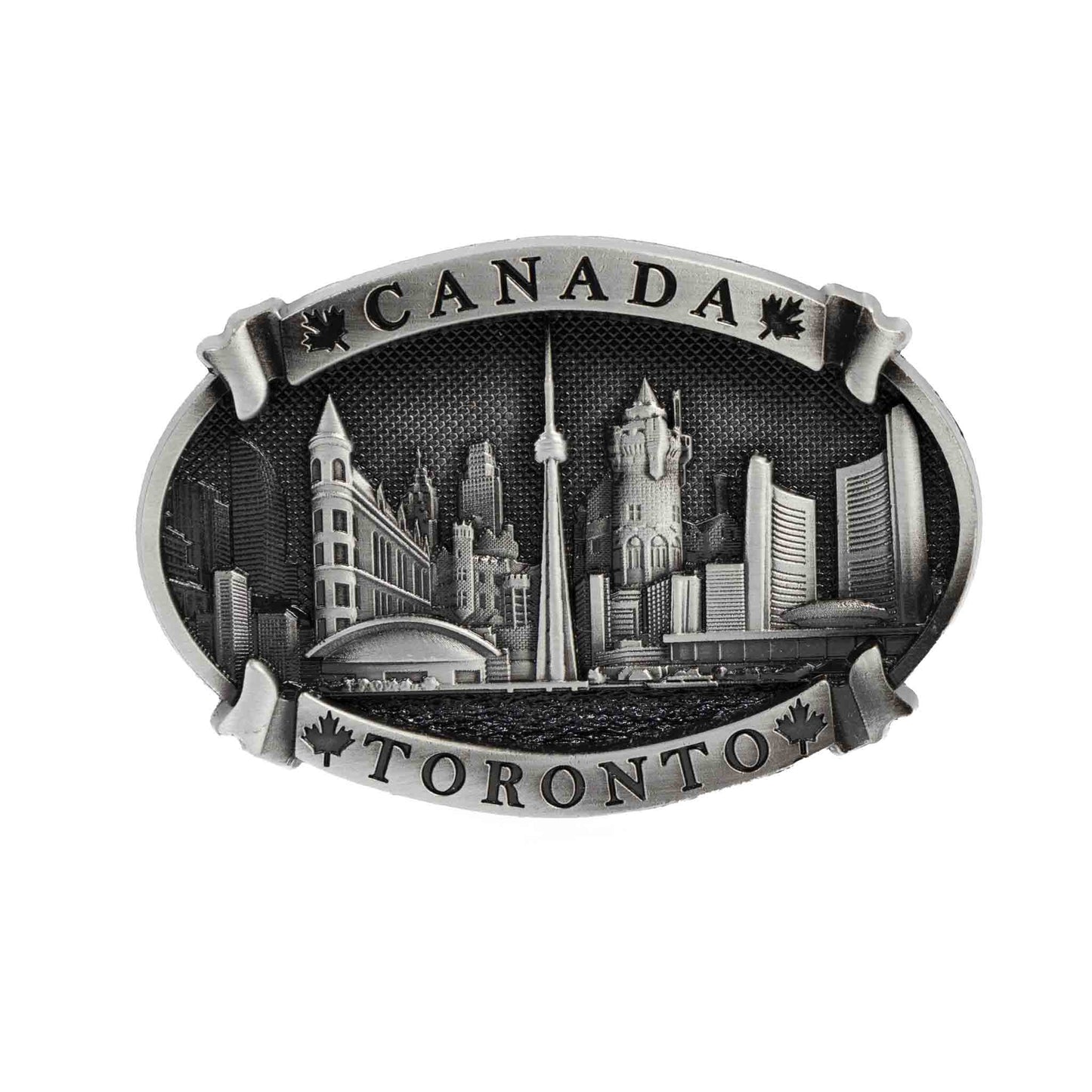 Toronto Landmarks 3D Oval Metal Magnet