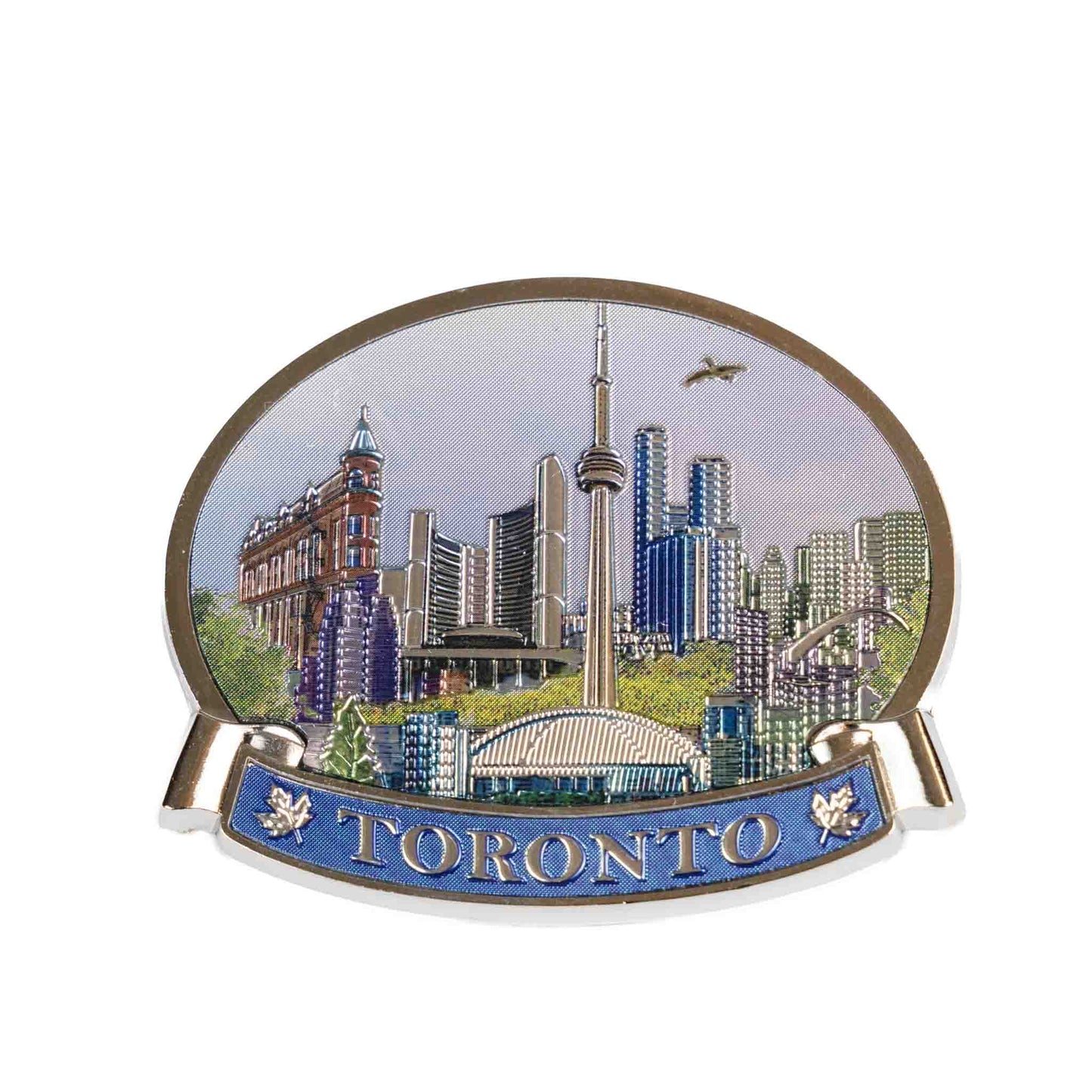 Toronto Landmarks Oval Metal Magnet