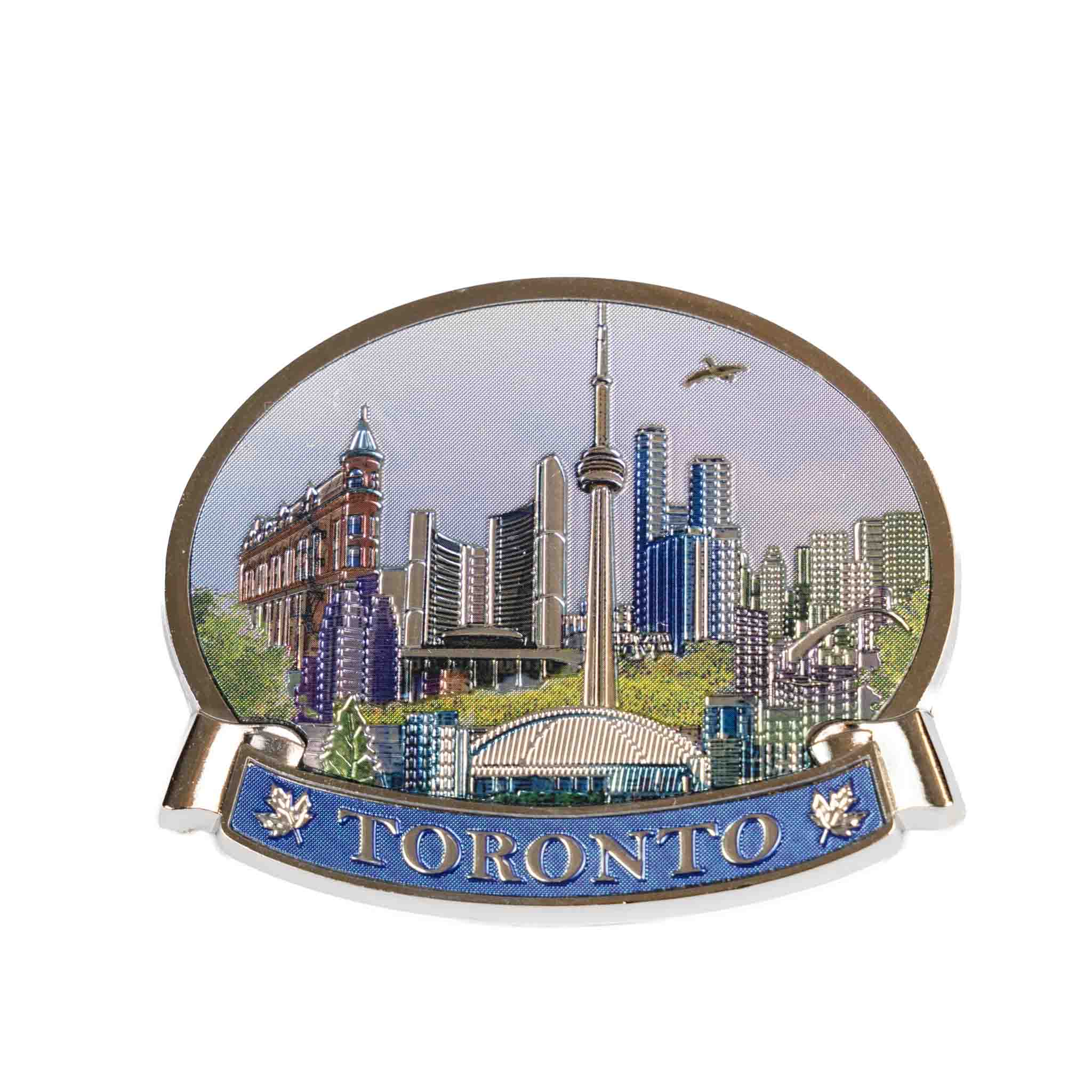 Toronto Landmarks Oval Metal Magnet