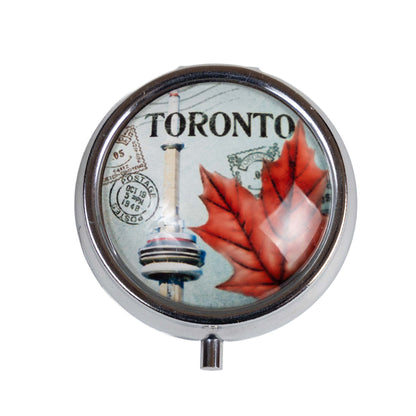 Toronto Medicine Case - CN Tower with Maple Leaf