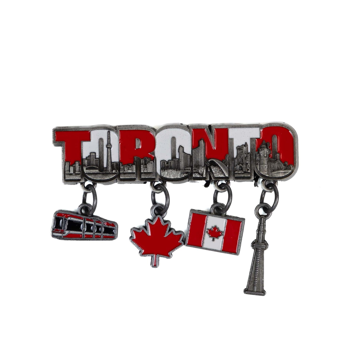 Toronto Metal Magnet with City Icons Charms