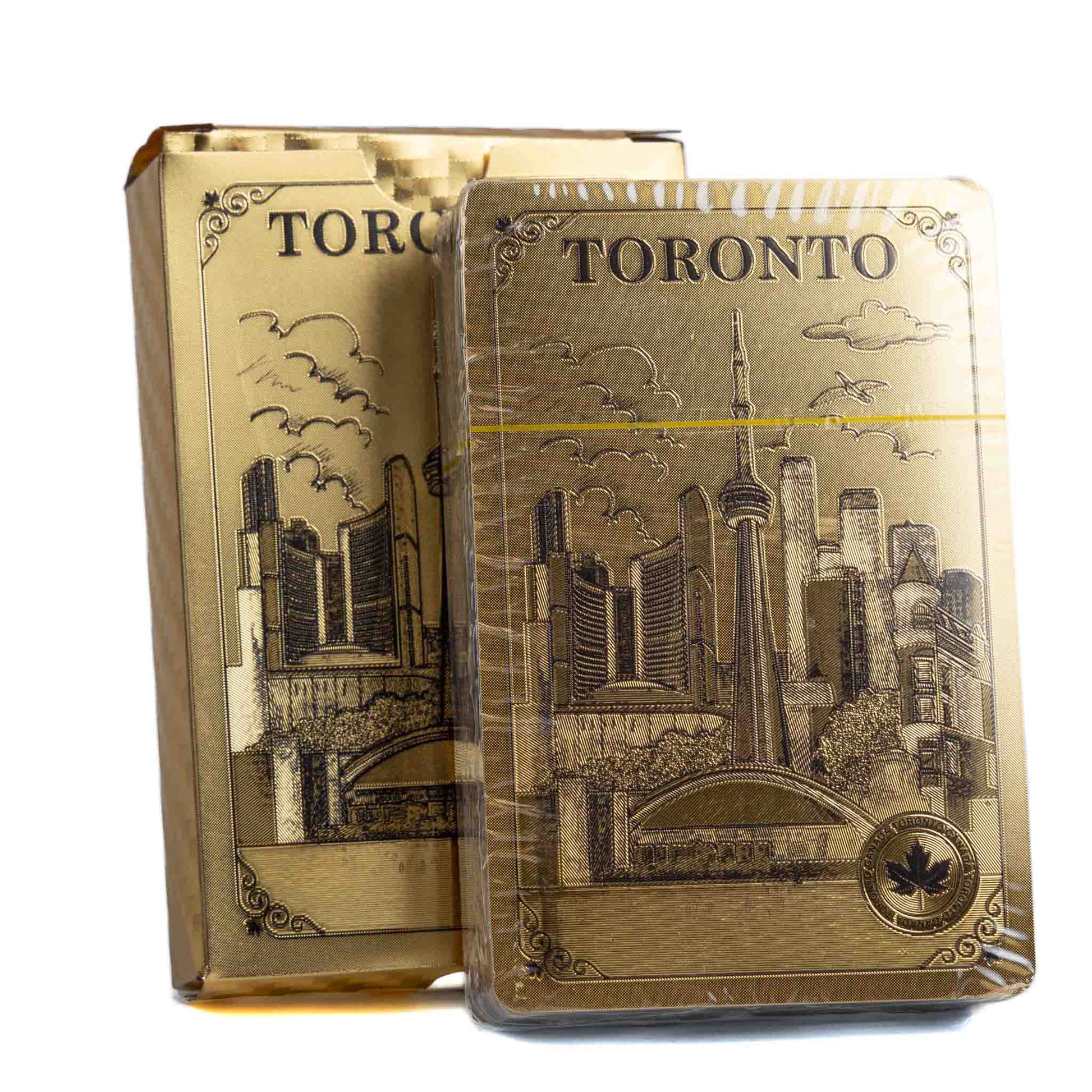 Toronto Playing Cards – CN Tower Skyline Gold Deck Unboxed