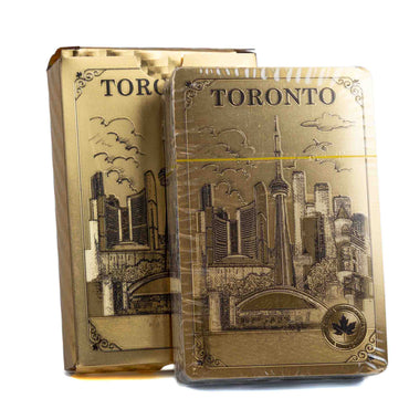 Toronto Playing Cards – CN Tower Skyline Gold Deck Unboxed