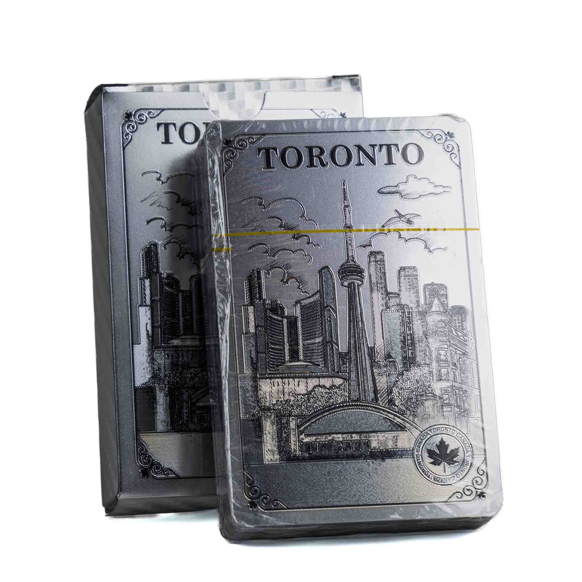 Toronto Playing Cards – CN Tower Skyline Silver Deck Unboxed