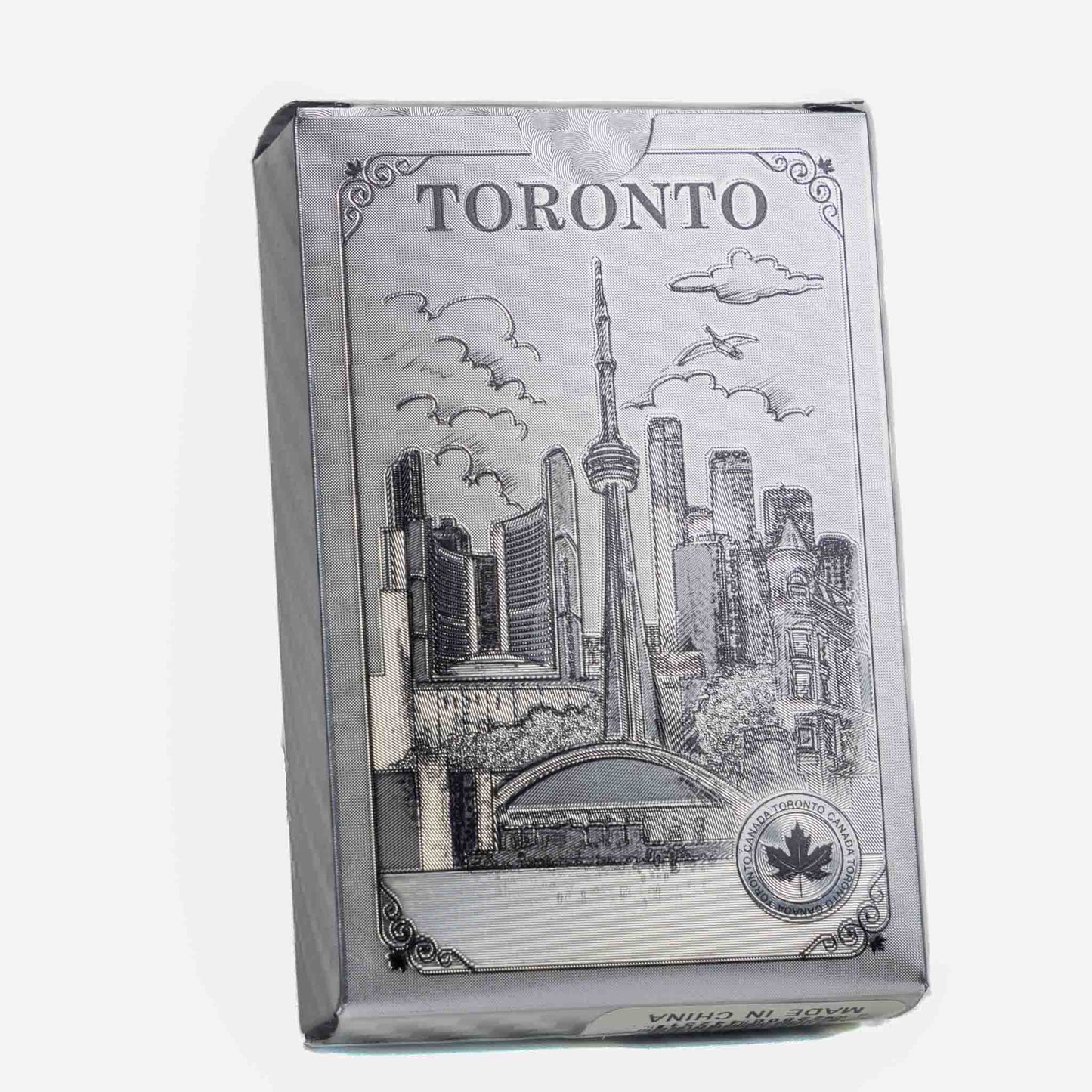 Toronto Playing Cards – CN Tower Skyline Silver Deck
