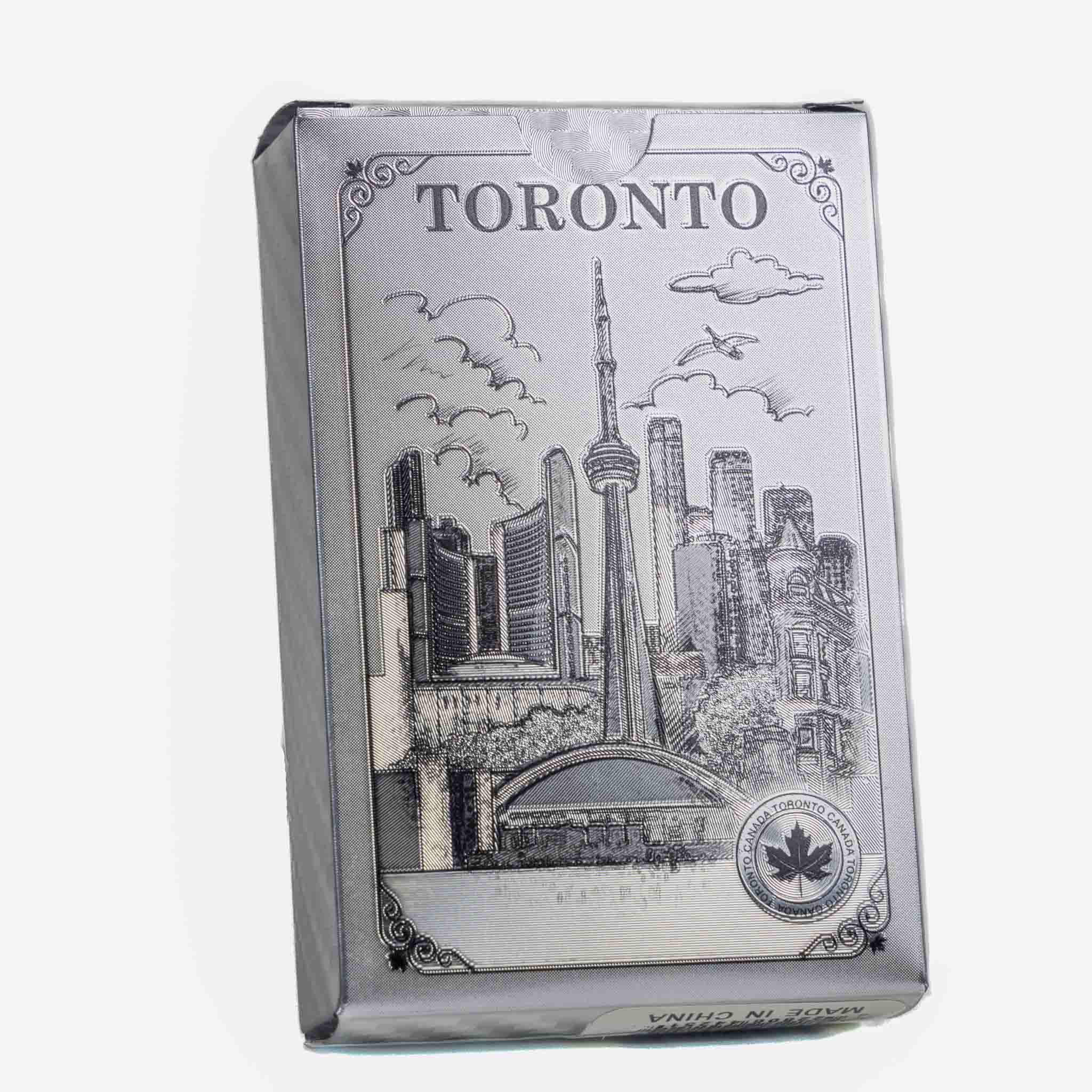 Toronto Playing Cards – CN Tower Skyline Silver Deck