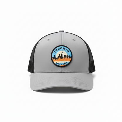 Toronto skyline Patch Trucker Cap front