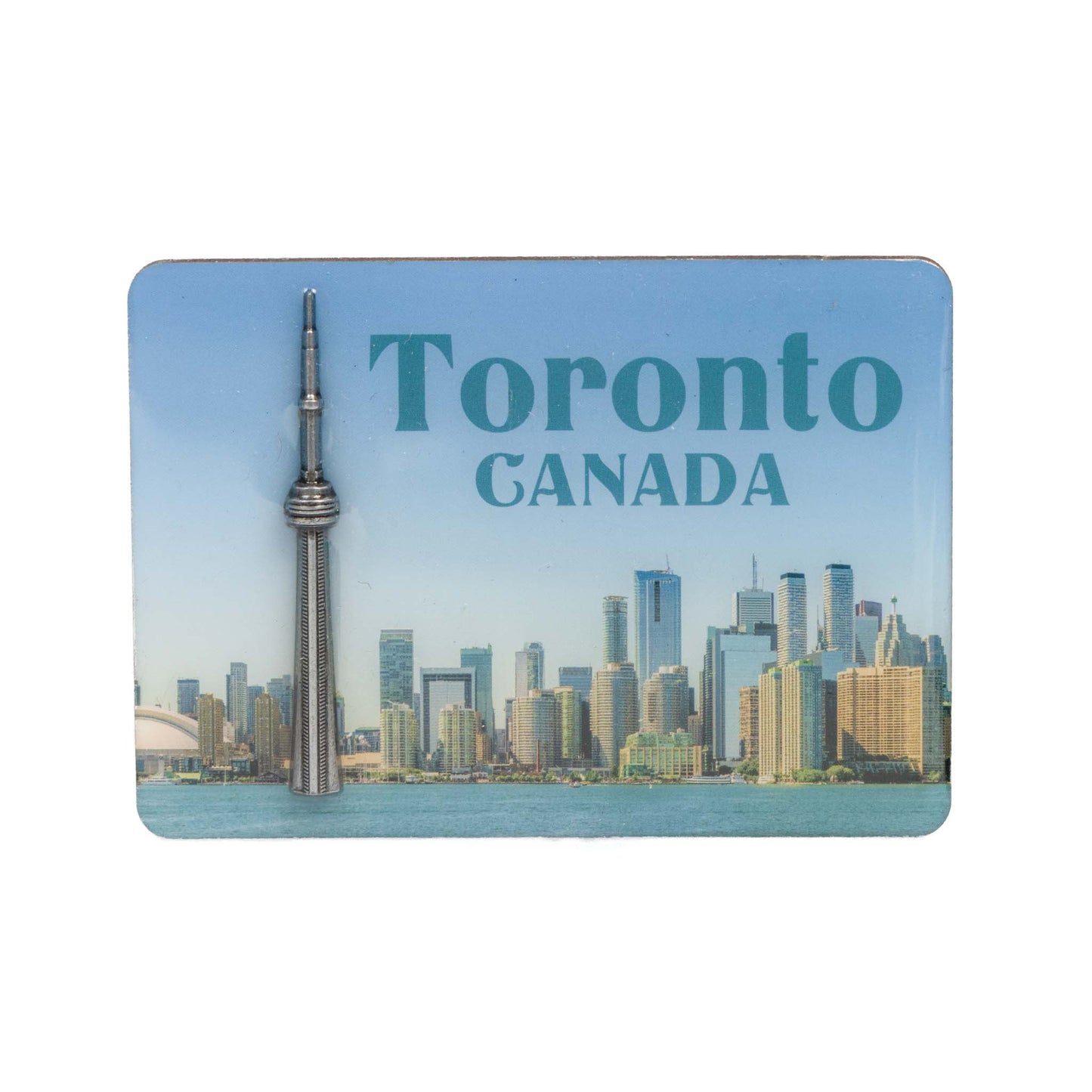 Toronto Skyline with 3D Metal CN Tower Magnet