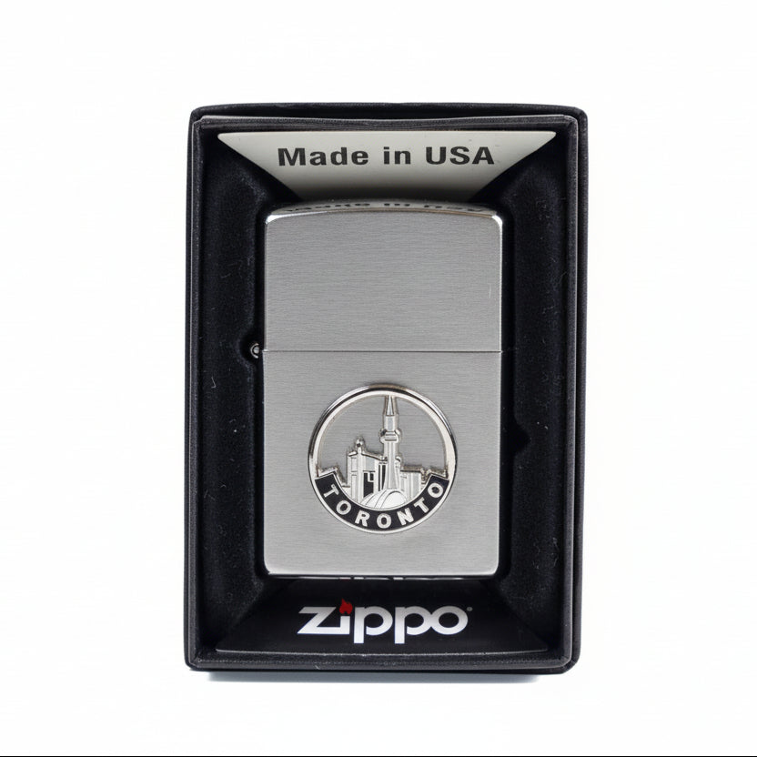 Toronto Zippo Lighter - City Skyline with CN Tower