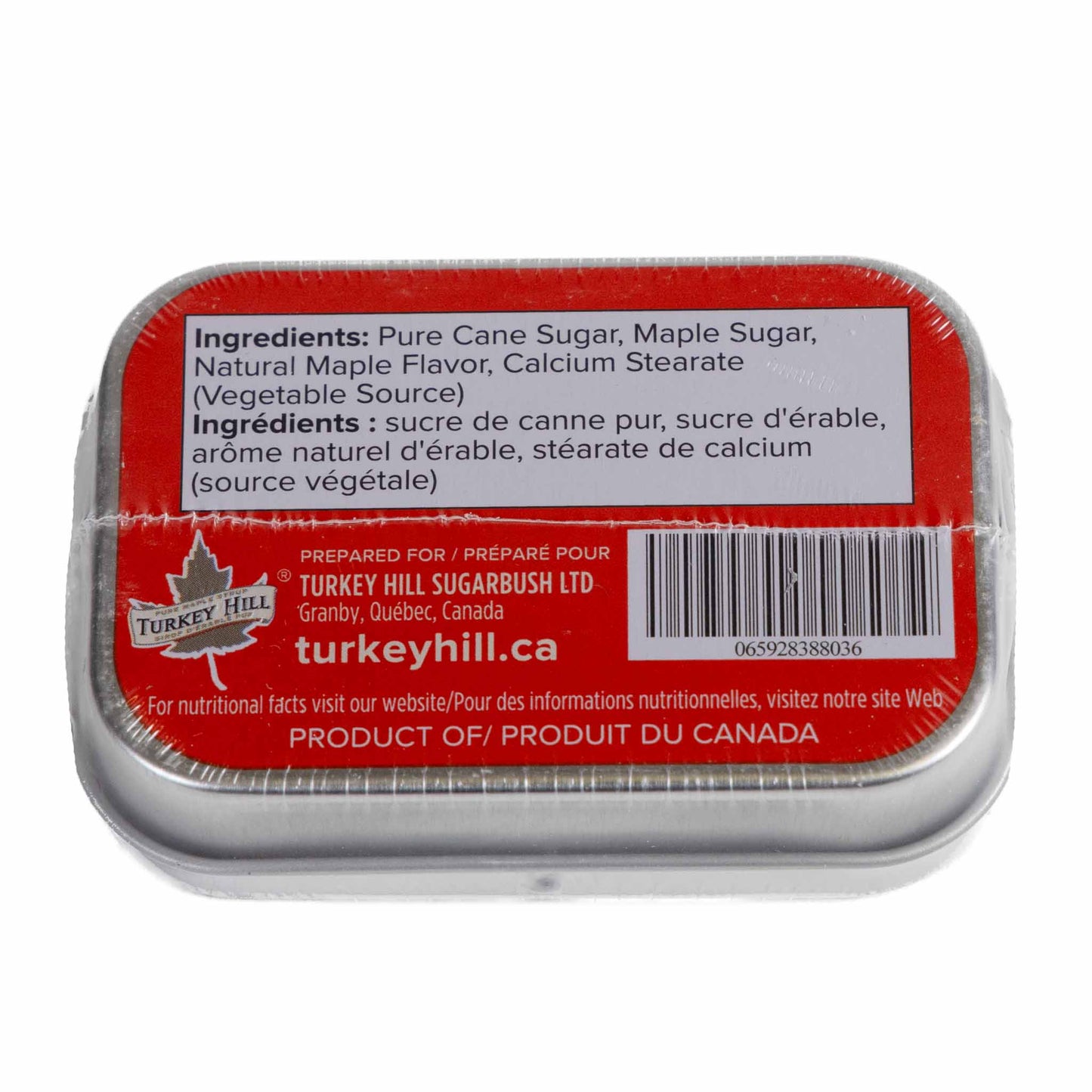 Turkey Hill Maple Candy (Pastilles) - Ingredients 