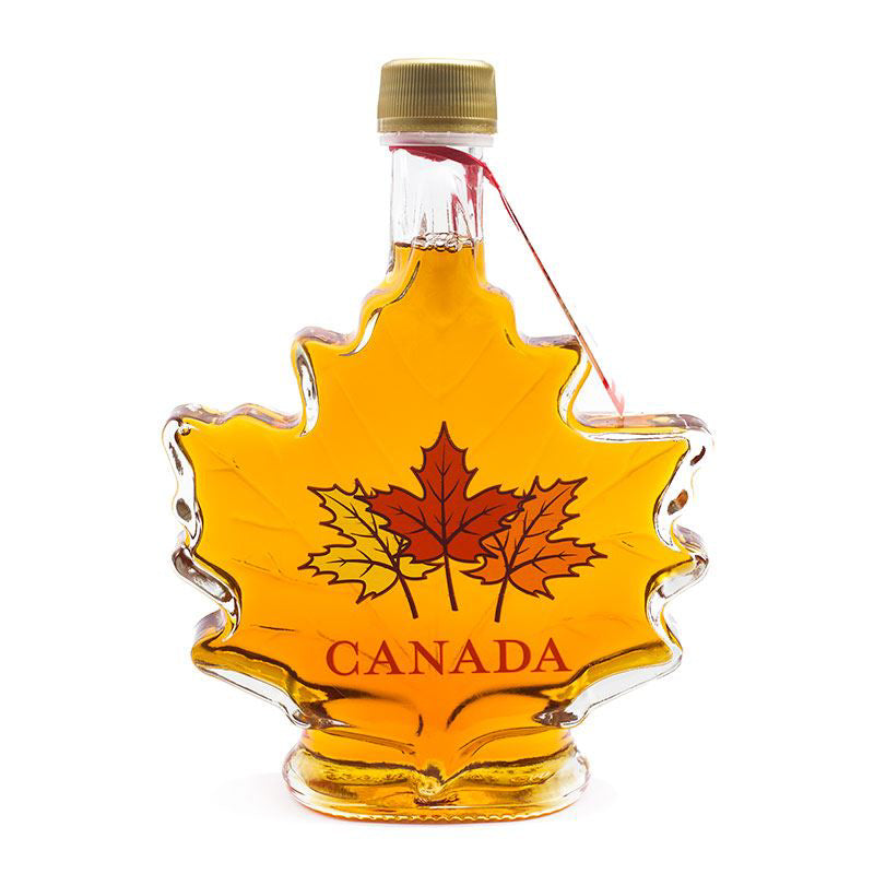 Quebec’s finest Maple Syrup - 250ml Canada Grade A Amber by Turkey Hill in Maple Leaf Glass Bottle