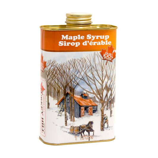 Turkey Hill Pure Maple Syrup - 1L Canada Grade A Dark Robust Taste in Traditional Tin Can