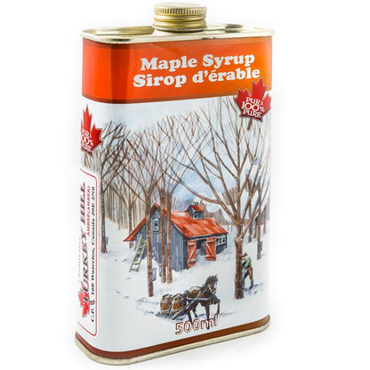 Turkey Hill Pure Maple Syrup - 500ml Canada Grade A Dark Robust Taste in Traditional Tin Can